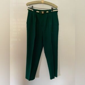 Vintage pleated green pants women’s size 12